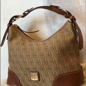 Dooney & Bourke Saddle Canvas Leather Bag